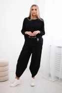 Komplet Punto Milano Winter bluza + spodnie czarny  