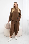Komplet Punto Milano Winter bluza + spodnie czekoladowy  