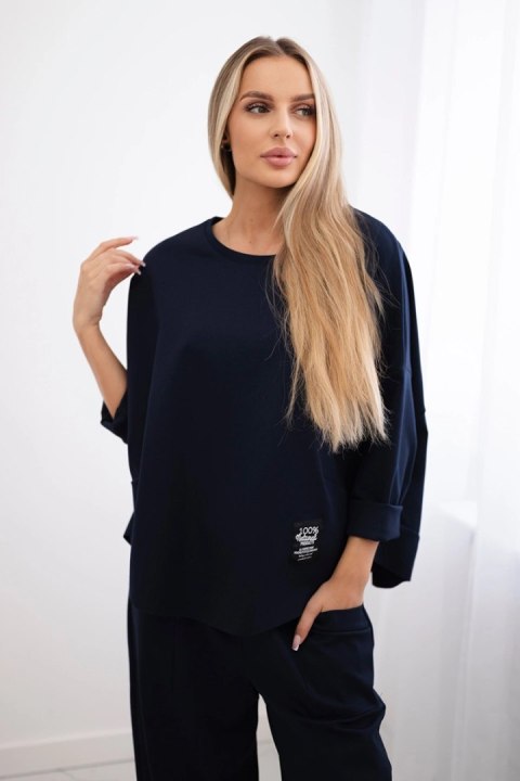 Komplet Punto Milano Winter bluza + spodnie granatowy  