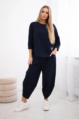 Komplet Punto Milano Winter bluza + spodnie granatowy  