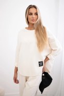 Komplet Punto Milano Winter bluza + spodnie jasny beżowy  