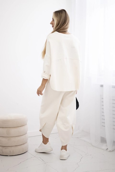 Komplet Punto Milano Winter bluza + spodnie jasny beżowy Komplet Punto Milano Winter bluza + spodnie jasny beżowy