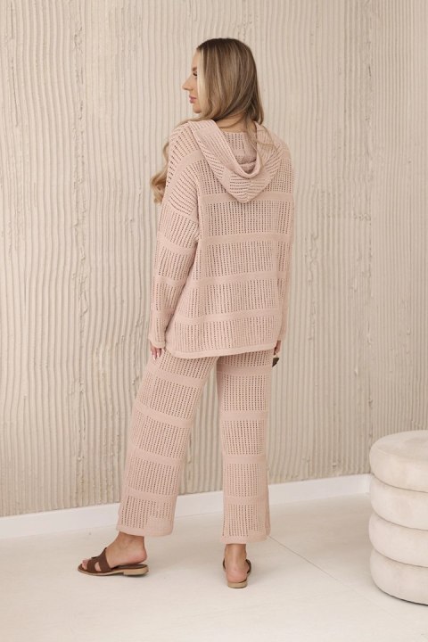 Komplet ażurowy Rayon camelowy Komplet ażurowy Rayon camelowy