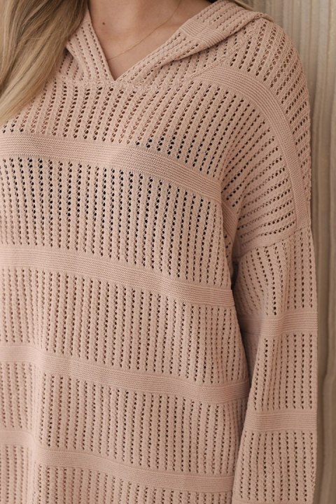Komplet ażurowy Rayon camelowy Komplet ażurowy Rayon camelowy