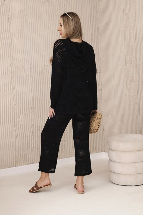 Komplet ażurowy Rayon czarny Komplet ażurowy Rayon czarny