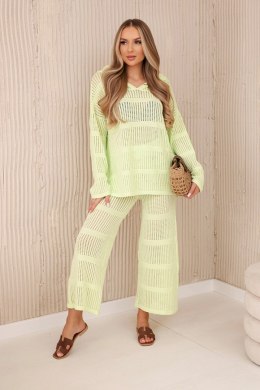 Komplet ażurowy Rayon pistacjowy  