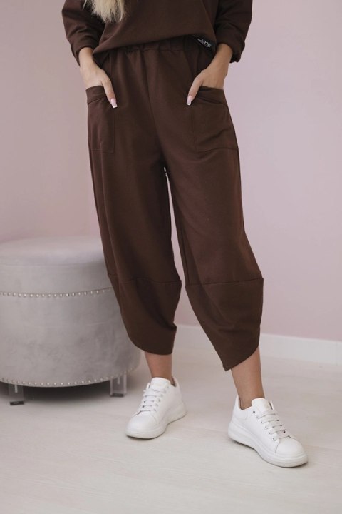 Komplet bawełniany bluza + spodnie brązowy Komplet bawełniany bluza + spodnie brązowy