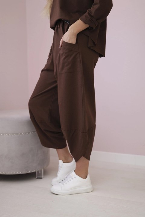 Komplet bawełniany bluza + spodnie brązowy Komplet bawełniany bluza + spodnie brązowy
