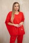 Komplet bawełniany oversize bluza + spodnie czerwony  