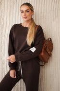 Komplet bluza + spodnie masełko brązowy  