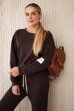 Komplet bluza + spodnie masełko brązowy  