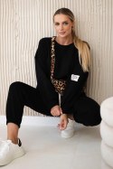 Komplet bluza + spodnie masełko czarny  