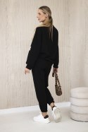 Komplet bluza + spodnie masełko czarny  