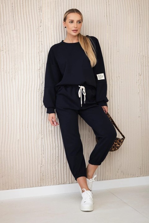 Komplet bluza + spodnie masełko granatowy Komplet bluza + spodnie masełko granatowy