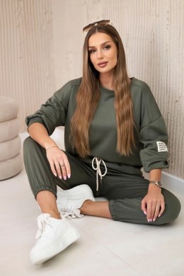 Komplet bluza + spodnie masełko khaki  