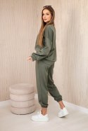 Komplet bluza + spodnie masełko khaki  