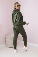 Komplet ocieplany bluza + spodnie khaki  