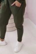 Komplet ocieplany bluza + spodnie khaki  