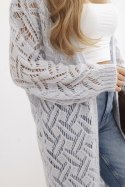 Sweter długi kardigan Super KID Moher niebieski  