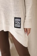 Sweter z golfem beżowy  