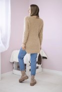 Sweter z włosem camelowy  