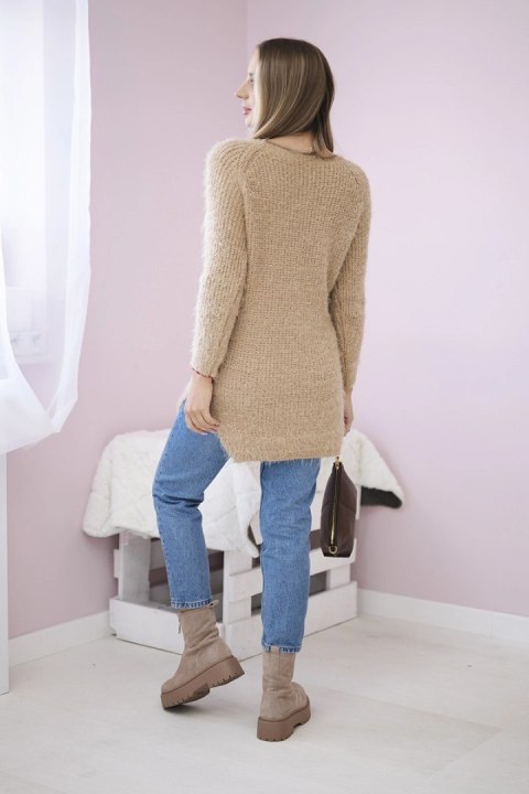Sweter z włosem camelowy Sweter z włosem camelowy