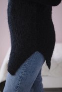 Sweter z włosem czarny  