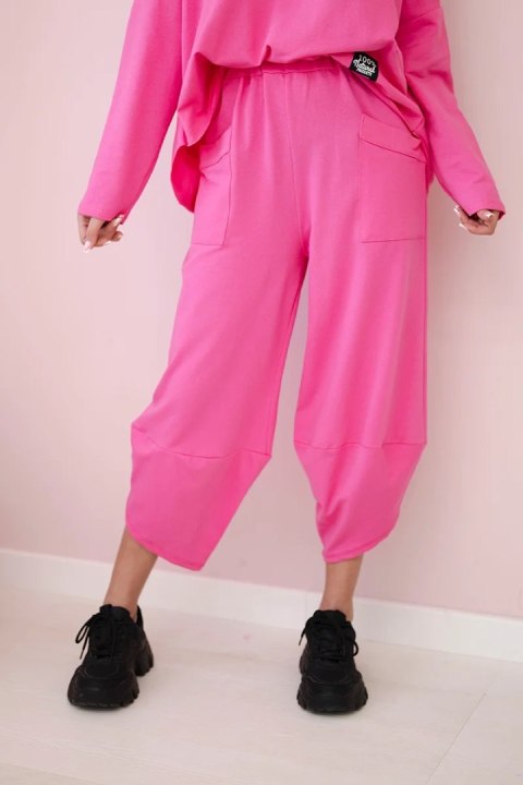 Komplet bawełniany bluza + spodnie jasny różowy  
