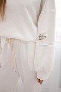 Komplet bluza + spodnie masełko biały  
