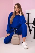 Komplet bluza + spodnie masełko chabrowy  