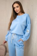 Komplet bluza + spodnie masełko niebieski  