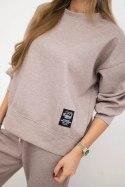 Komplet masełko bluza + spodnie beżowy melanż  