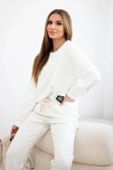 Komplet masełko bluza + spodnie ecru  