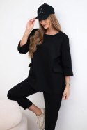 Komplet punto bluza + spodnie czarny  