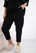 Komplet punto bluza + spodnie czarny  