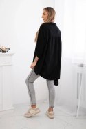 Koszula bawełniana muślinowa Plus Size czarna  