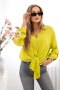 Koszula bawełniana muślinowa Plus Size kiwi  