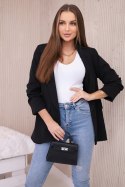 Marynarka z klapami elegancka czarna  