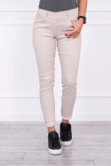 Spodnie kolorowy jeans beżowe  