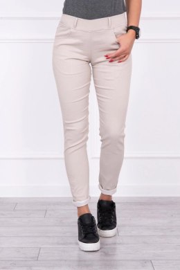 Spodnie kolorowy jeans beżowe  