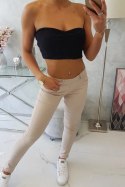 Spodnie kolorowy jeans beżowe  