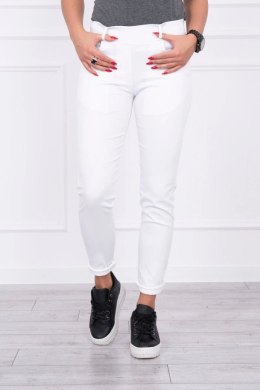 Spodnie kolorowy jeans białe  
