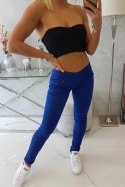 Spodnie kolorowy jeans chabrowe  