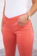 Spodnie kolorowy jeans ciemno morelowe  