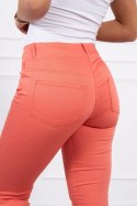 Spodnie kolorowy jeans ciemno morelowe  