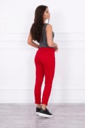 Spodnie kolorowy jeans czerwone  