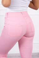 Spodnie kolorowy jeans jasno różowe  