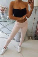 Spodnie kolorowy jeans jasny pudrowy róż  