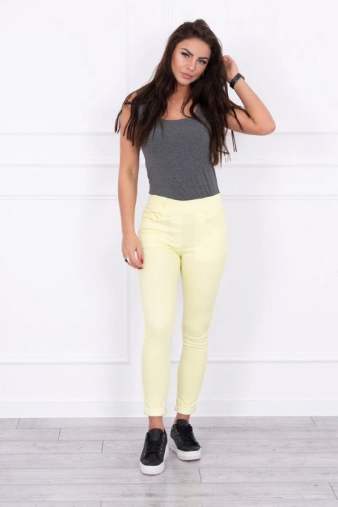 Spodnie kolorowy jeans żółte Spodnie kolorowy jeans żółte
