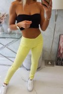 Spodnie kolorowy jeans żółte  
